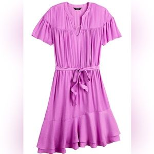 NWT Simply Vera by Vera Wang asymmetrical-hem ruffled dress. Size Large.